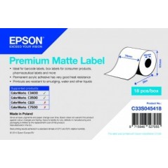 Role etichete Epson, hartie premium mata, 76mm x 35m
