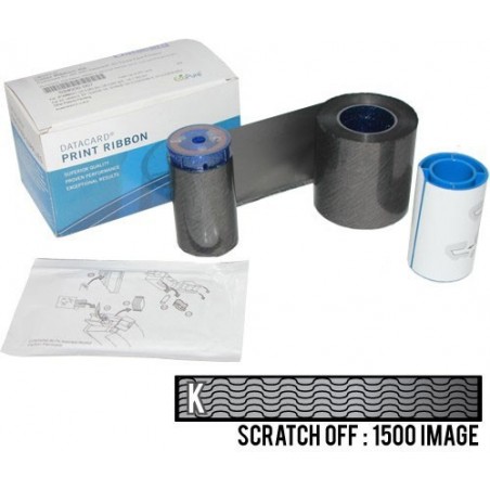 Ribon monocrom Datacard pentru SD160/260/360/460 si SP35/55/75(Plus), cerneala razuibila (scratch-off), argintiu, 1500 imagini