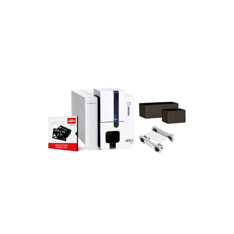 Imprimanta de carduri Evolis Edikio Flex Bundle (pack), single side, USB, Ethernet