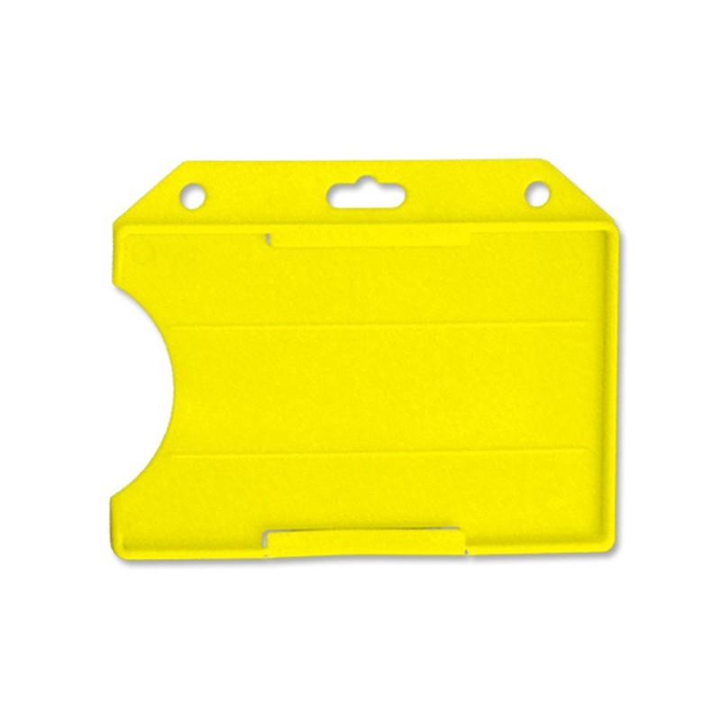 Suport rigid, orizontal, galben, format CR80 (86 x 54 mm), set 50 buc