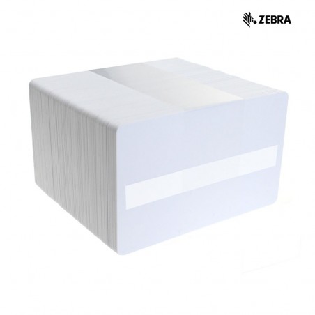 Carduri PVC Zebra Premier, CR-80, alb, cu inserție semnătură, pachet de 500 carduri