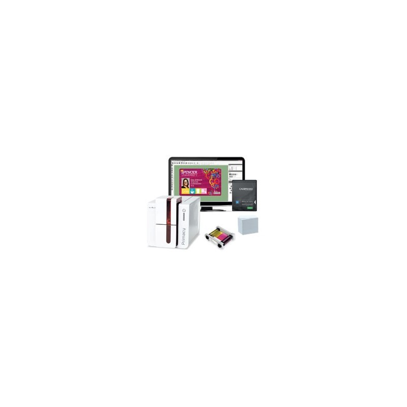 Imprimanta de carduri Evolis Primacy Simplex Go Pack, USB, Ethernet