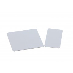 Carduri Evolis PVC, CR-80, albe, separabile în 3 mini carduri, 30 mil, pachet de 100 carduri