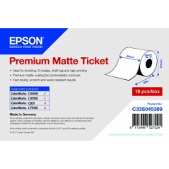 Role etichete Epson Ticket Roll, hartie premium mata, 80mm x 50m