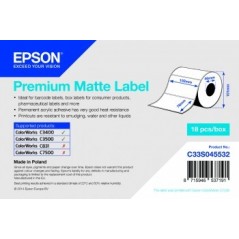 Role etichete Epson, hartie premium mata, 102mm x 76mm, 440 et./rola