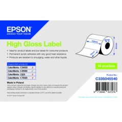Role etichete Epson, hartie jetgloss, 102mm x 76mm, 415 et./rola