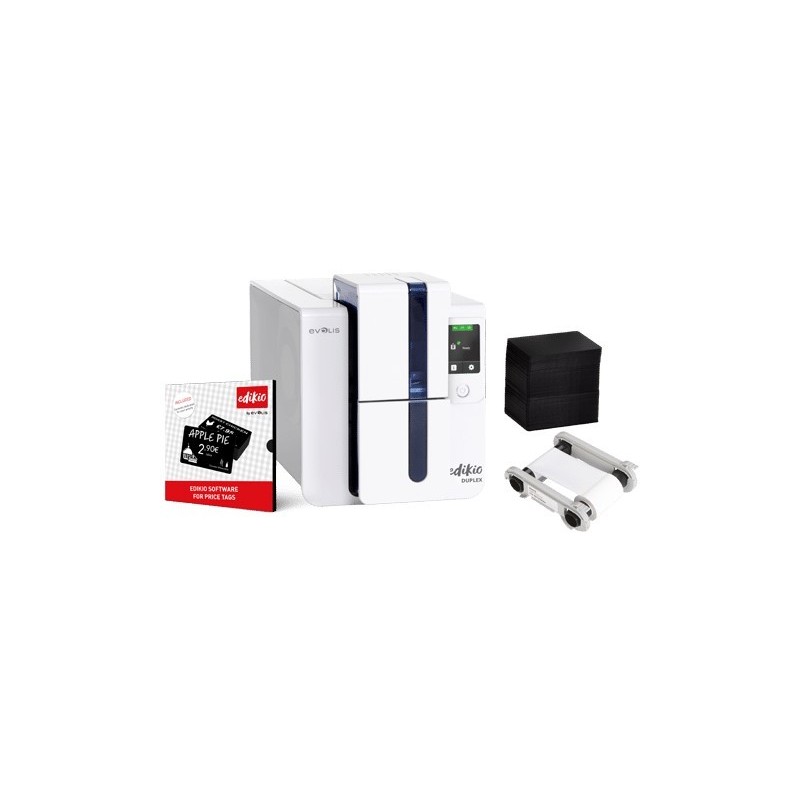 Imprimanta de carduri Evolis Edikio Duplex Bundle (pack), dual side, USB, Ethernet