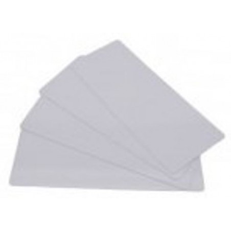 Carduri PVC Evolis, lungi, alb lucios, 20 mil, 150 x 50 mm, pachet de 500 carduri