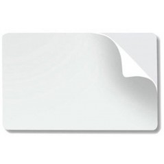 Carte Fargo UltraCard PVC, CR-80, blanc, verso adhésif, Mylar, 10 mil