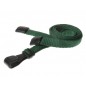Snur textil 10 mm, verde inchis, carlig plastic, set 100 buc