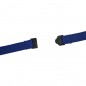 Snur textil 15 mm, albastru, prindere tip carabina din metal fara nichel, set 100 buc