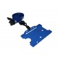 Snur preimprimat „Staff”, latime de 15 mm, albastru regal, cu carabina plastic