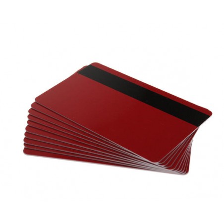 Carduri PVC, CR-80, rosu, banda magnetica HiCo, 30 mil, pachet de 100 carduri