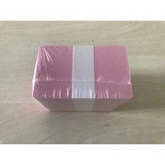 Carduri PVC de inalta calitate, CR-80, roz deschis, pachet de 100 carduri