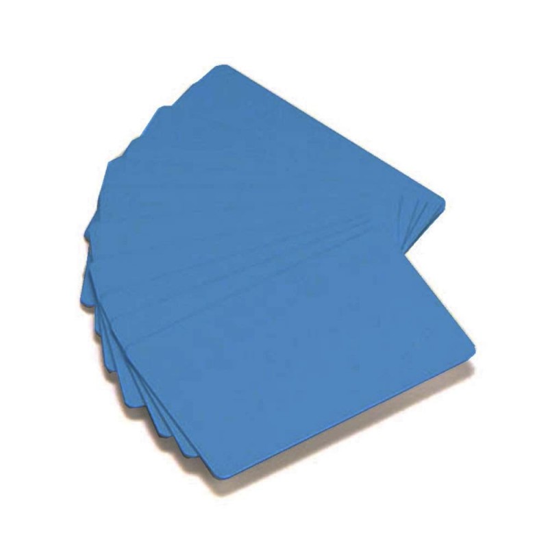 Carduri PVC, CR-80, albastru deschis, 30 mil, pachet de 100 carduri