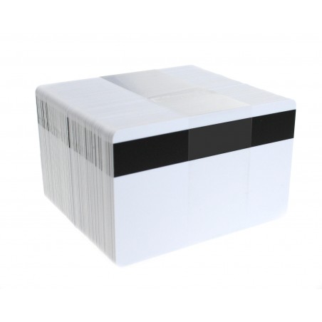Carduri PVC, CR-80, albe, banda magnetica HiCo, 30 mil, pachet de 100 carduri