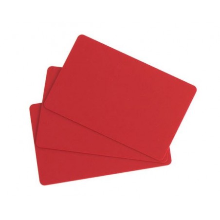 Carduri PVC Evolis, CR-80, rosii, 30 mil, pachet de 100 carduri