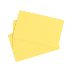 Carduri PVC Evolis, CR-80, galben, 30 mil, pachet de 100 carduri