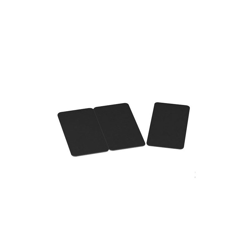 Carduri Evolis PVC, CR-80, negre, separabile în 3 mini carduri, 30 mil, pachet de 100 carduri