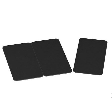 Carduri Evolis PVC, CR-80, negre, separabile în 3 mini carduri, 30 mil, pachet de 100 carduri