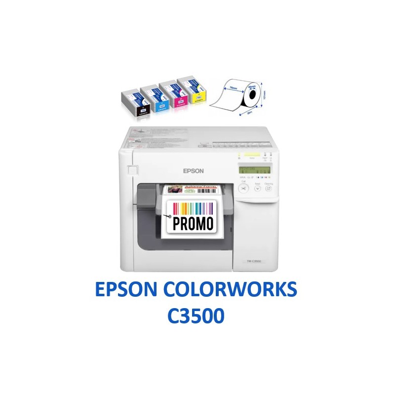 Imprimanta de etichete color Epson ColorWorks C3500, USB, Ethernet, cutter automat