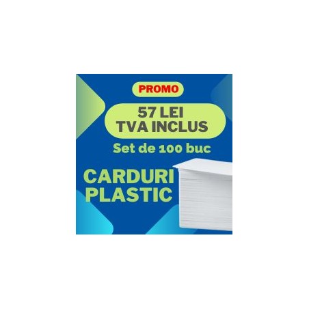 Carduri PVC de înaltă calitate, CR-80, alb, pachet de 100