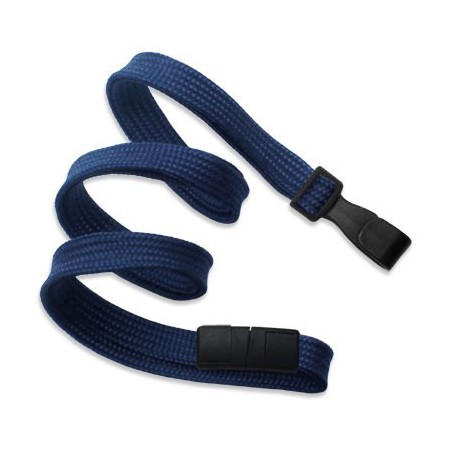 Snur Textil 10 mm, Navy Blue, carlig plastic, 2137-4746